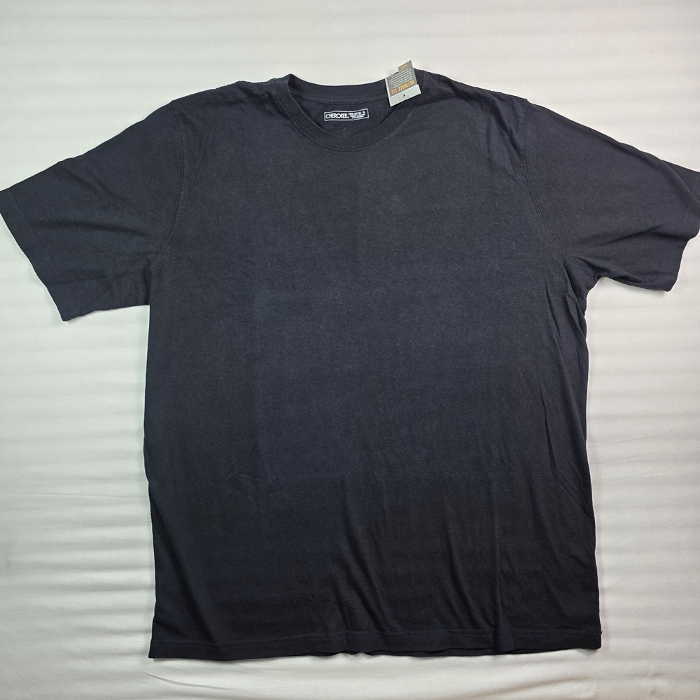 Cherokee Ultimate Tee Casual 100% Cotton T-Shirt Men's Size XL, Black